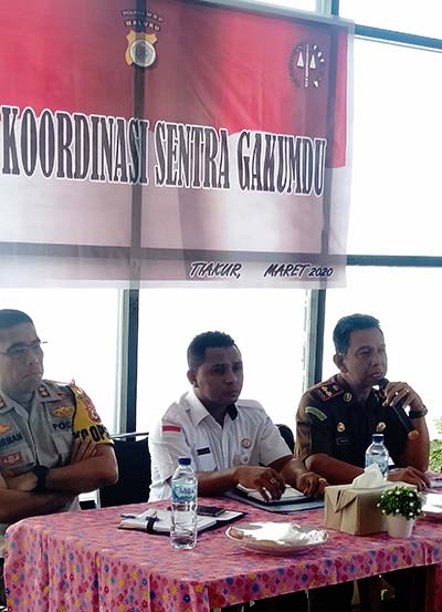 Bawaslu MBD Gelar rapat koordinasi dengan Jaksa dan kepolisian